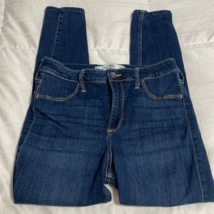 Hollister Women's High Rise Jeans - Dark Blue